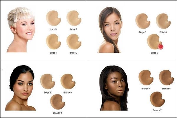 El color perfecto de la Base de Maquillaje